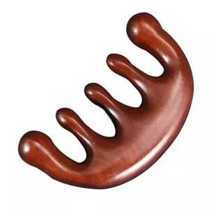 다리마사지기 박달나무 원목 괄사 스틱 빗모양 머리 얼굴 마사지