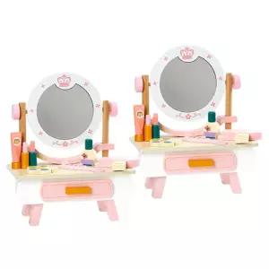유치원 엄마놀이 원목 화장대 화장품세트 여자아이 거울