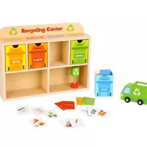 어린이 재활용 분리수거공부 원목 휴지통 입체블록 5세 IQ
