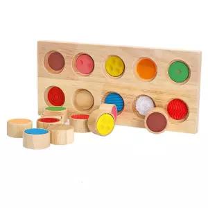 다양한질감 패턴 촉감놀이 원목 블록판 생일선물 IQ 입체