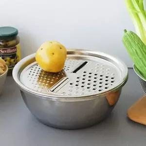 유로룩스 믹싱볼 채칼 채반 3P세트 스텐볼 야채칼 (WFFMYO4)