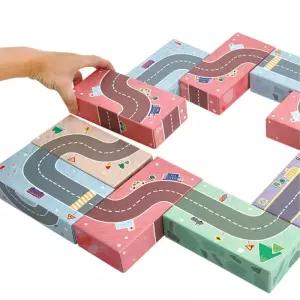 미니카 도로만들기 벽쌓기놀이 종이블럭 조립식 키카 선물