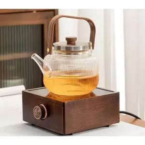 다도용 호두나무 미니인덕션 전기다기세트 1구 레인지