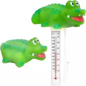 XY-WQ 플로팅 풀 온도계 수영장 온수 욕조 연못 스파(알리게이터)용 끈이 달린 대형 사이즈의 물 온도