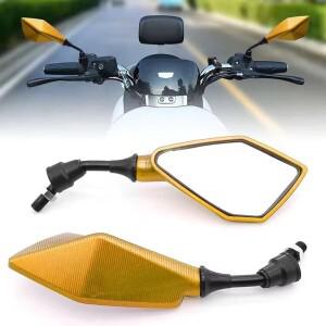 1쌍 범용 바이크 오토바이 백미러 스쿠터 ATV 10mm 모토 크로스 S 나사 전자 자전거 사이드 CNC 액세서리 M
