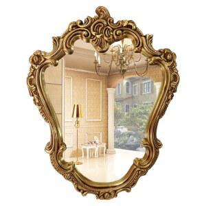 엔틱 거울 매장 카페 원형 탁상걸이 욕실 클래식 37X33 아메리칸 화장