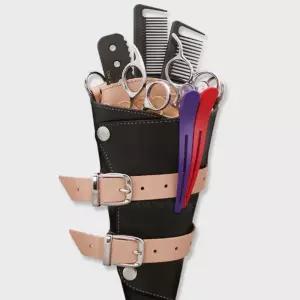 벨트 미용 미용실 가위 이발 가위집 케이스 파우치 흑 미용가위집