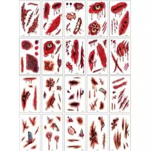 20종 스티커 상처 10종 1세트 혈흔 할로윈 타투스티커 TtW1+7vDE