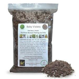 대나무 분재 화분용 흙 혼합물(3컵/1쿼트), 펄라이트 및 피트모스