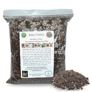 다육식물( 갤런 / 2쿼트) 식물 화분용 흙 믹스 펄라이트 모스 피트