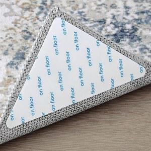 DMOYEST 러그 테이프 코너 그립 12개 하드우드 바닥 타일 비슬립 패드 미끄럼 방지 스티커 우드 카펫 - 흰색