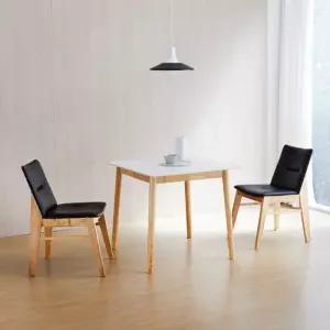 베스트리빙 스칸디 빈츠 12T 사각형 세라믹 2인(800) 식탁세트/의자 2개