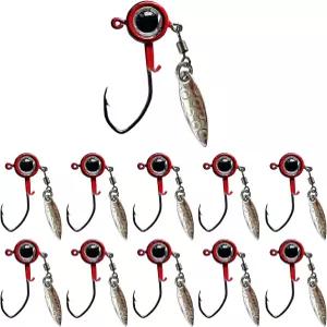 피쉬코너 크래피 지그 언더핀 헤드 3D 즈 1/32온스 1/16온스 1/8온스 낚시 블루길 10팩용