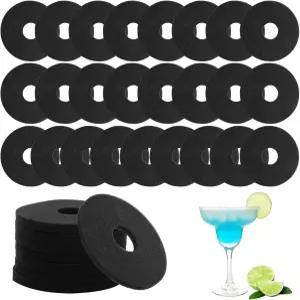 칵테일용 25개 바 리머 스펀지 교체 5.7인치 유리 바텐더 도구 - 마가리타 소금 라임 주스 트레이 액세서리