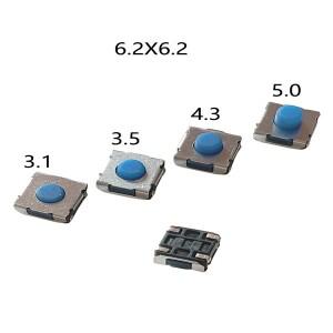 소프트 택트 스위치 6.2x6.2mm H  3.13.54.35.0mm U  푸시 버튼 미니 소형 순간 촉각 실리콘 30pcs 당
