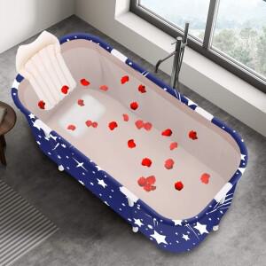 Portable Bathtub for Adults 47.2x19.7x21.7inch Freestanding Hot Spa Tub Ice Family in