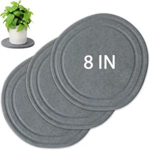실내용 식물 접시 화분용 8인치 급속 건조 규조류 드립 물받이 트레이 3팩 흙 화분 배수 꽃과 식물의 물을