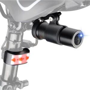 후미등이 있는 VSYSTO 자전거 카메라, 자동 전원 켜기/끄기, WiFi HD 1080P 방수 150 광각 별빛 후방 루프 녹화, G-센서 블랙