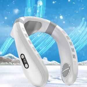 새로운 휴대용 목 팬 냉각 반도체 야외 에어컨 쿨러 5200mAh 웨어러블 충전식