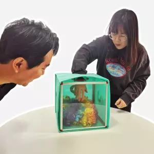 (힘찬)JL매직 아크릴 추첨함 랜덤박스 투명 뽑기상자 뽑기통 응모함 대형 장난감 상자함 뽑기 투명함