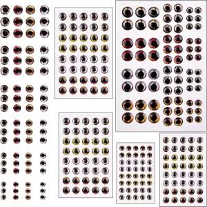 낚시 미끼 눈 3D/4D/5D 현실감 있는 인공 스티커 미끼를 날리는 스트리머 유인 공예 (3mm/ 4mm/ 5mm/ 6mm/