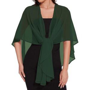 시크걸 숄과 이브닝 드레스용 랩 시어 여성 쉬폰 스카프 웨딩 브라이덜 커버