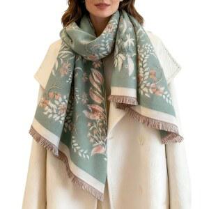 여성용 잉럭 스카프 겨울 웜 숄 대형 오버사이즈 랩 패션 담요 파슈미나