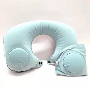 여행용 목베개 에어 펌프 포함 휴대용 비행기 기내용 목쿠션 비행편 안락 이불