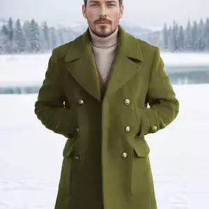 더블 스타일 코트 더블코트 쇼트 브레스트 해군 롱코트