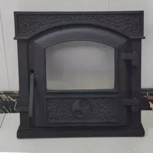 난로문 펜스 내열유리 손잡이 화목 덮개 벽난로문 유리문