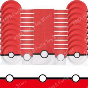 포켓몬 파티 장식 테마 식기 세트 종이컵 접시 냅킨 어린이 생일 베이비 샤워 호환품