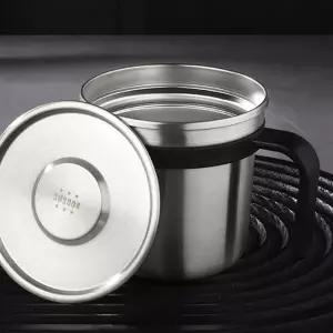 뚜껑 캠핑컵 450ML 304 스텐 캠핑용컵 단열 손잡이 캠핑머그컵 등산컵