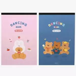 손편지 핑크풋 생일 편지지 Q 우편 패드 카드 랜덤