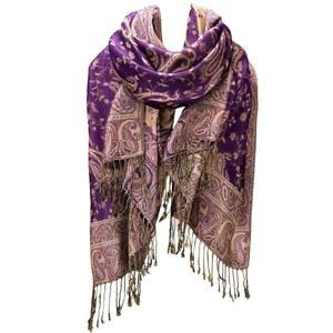 여성용 부드러운 이국적인 인도 레이브 스카프를 위한 리버서블 페이즐리 파쉬미나 숄 랩 이브닝 드레스 페스티벌 스카프