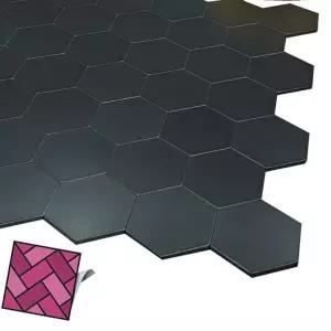 벽타일 벽 스티커 타일 WJ139 접착식 붙이는타일 두께4T 주방 벽스티커 DIY 육각형