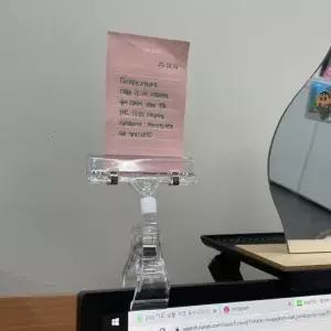 소 투명 쇼클립 집게형 메모홀더 메모집게 가격표꽂이 쇼클립