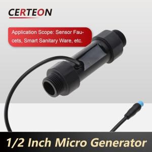 미니 수류 발전기 5V 0.5W G1/2 나사형 스마트 욕실용 수도꼭지 샤워 센서 위생 설비용 자가 발전 장치