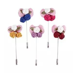 BOU24005 체크리본 부토니에 각종행사 단체주문가능) 부토니에 신랑 혼주 라르디니 웨딩