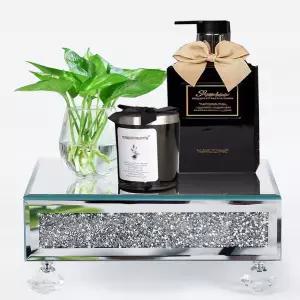 주방 싱크대용 타키돈 유리 거울 라이저 욕실 카운터 모던 데코. 디스플레이용 크리스탈 받침대 스탠드.