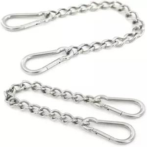 ANPTHT 2pcs 걸이 의자 체인 해먹 카라비너스 스테인리스 스틸 스윙 확장 헤비 듀티 현관 행잉 키트 펀칭