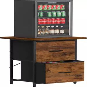 수납공간이 있는 스너홈 미니 냉장고 스탠드 서랍이 캐비닛 소형 테이블 헤비 듀티 220파운드 기숙사