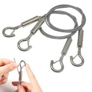 조절 가능한 자동 와이어 로프 스프링 훅 빨랫줄 사진 걸이 솔루션 시스템 서스펜션 코드 스테인리스 스틸