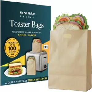 재사용 가능한 샌드위치용 토스터 백 - 구운 치즈 파니니 랩 아침 식사용 논스틱 오븐 토스터를 깨끗하고