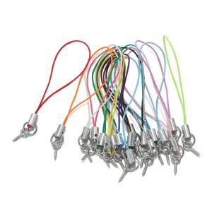 20/50개 랜야드 라리엣 스트랩 코드, 아이핀 나사 색상 스트랩 참 코드 로프 키체인 후크 휴대폰 DIY 액세