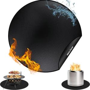 36인치 솔로 스토브용 원형 화덕 매트 양면 내화 내열 데크 및 파티오 프로텍터 청소하기 쉬운 스토브