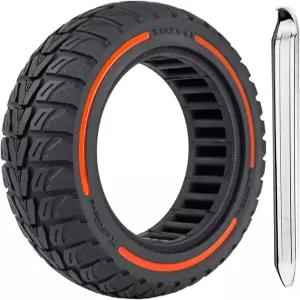 TOCBEUU 9.5x2.5-6.1 전기 스쿠터용 솔리드 타이어 오프로드 교체 휠 NIU KQi3 프로/맥스/스포츠용
