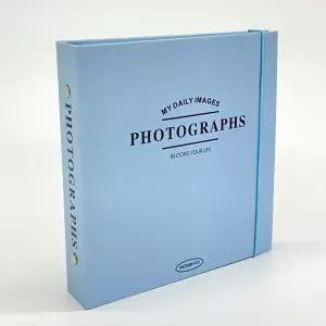 윈코 인생사진 네컷 접착식 포토북 앨범 사진첩 블루 성장앨범