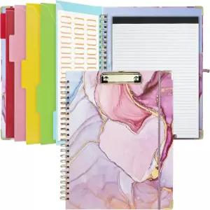 안녕하세요 편지 크기 8.5 x 11의 보관 및 리필 가능한 메모장이 있는 클립보드 탭 보관이 5개의 추가