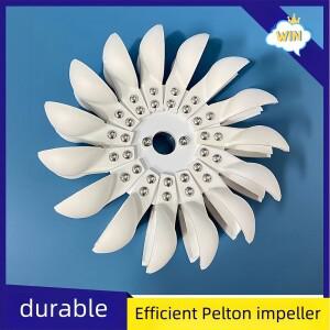 고효율 펠톤 임펠러 임팩트 워터 휠 버킷 디스크 DIY 수력 발전기.