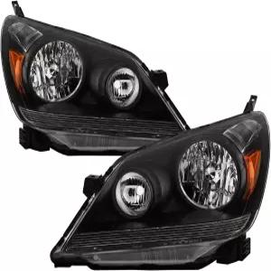 2005-2010 혼다 오디세이 프로 헤드라이트 교체 부품 블랙 트림 프레임 앰버 리플렉터 LH+RH용 SUPAPRO